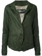 Giorgio Brato - Two Button Jacket - Women - Cotton/leather/nylon - 44, Green, Cotton/leather/nylon