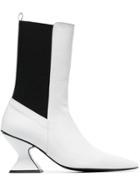 Marques'almeida Leather Mid Calf Boots - White