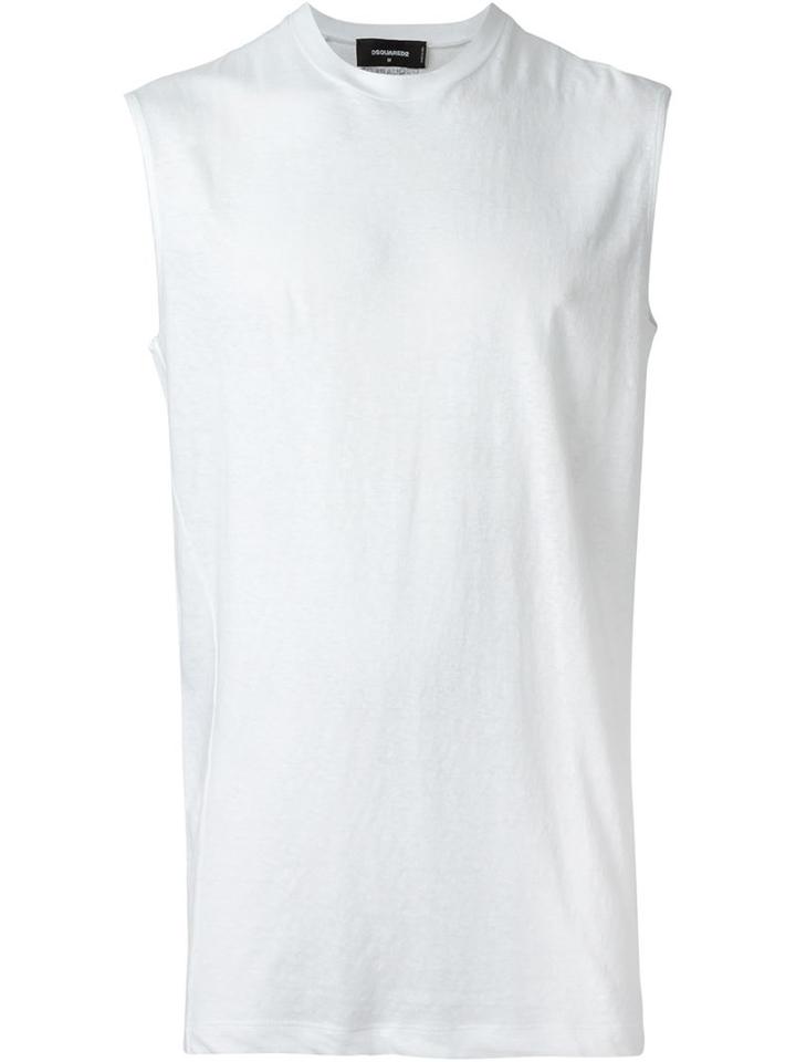 Dsquared2 Sleeveless T-shirt, Men's, Size: M, White, Cotton