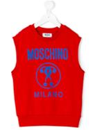 Moschino Kids - Logo Print Sleeveless Sweatshirt - Kids - Cotton - 4 Yrs, Red