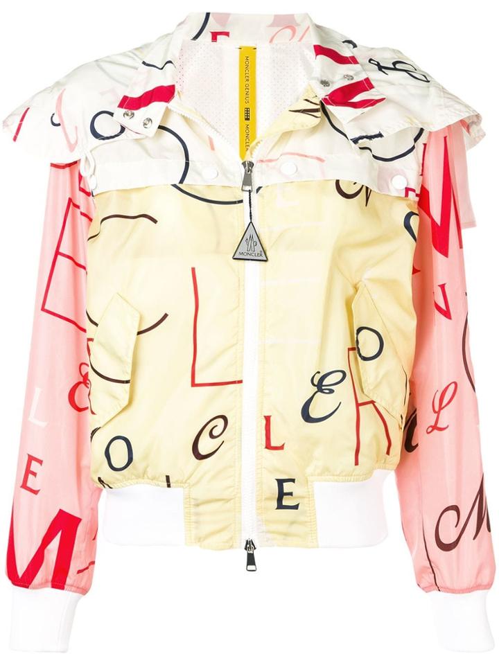 Moncler Logo Printed Jacket - Yellow
