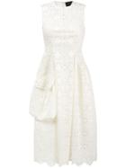 Simone Rocha Midi-dress With Side Pocket - White