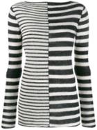 By Malene Birger Striped Two Tone Jumper - Black