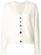 Simon Miller Button V-neck Cardigan - White