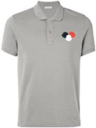 Moncler - Logo Plaque Polo Shirt - Men - Coconut - L, Grey, Coconut