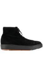 Santoni Hi-top Lace-up Sneakers - Black