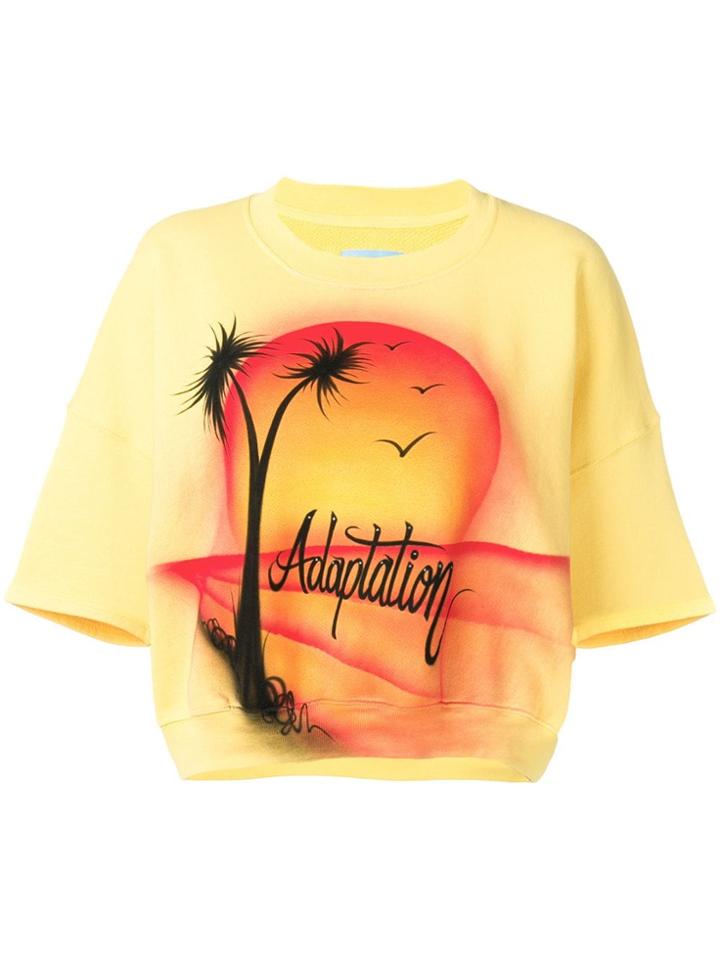 Adaptation Sunset Logo Sweat Tee - Yellow