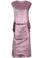 Jil Sander Tie Waist Shift Dress - Pink & Purple