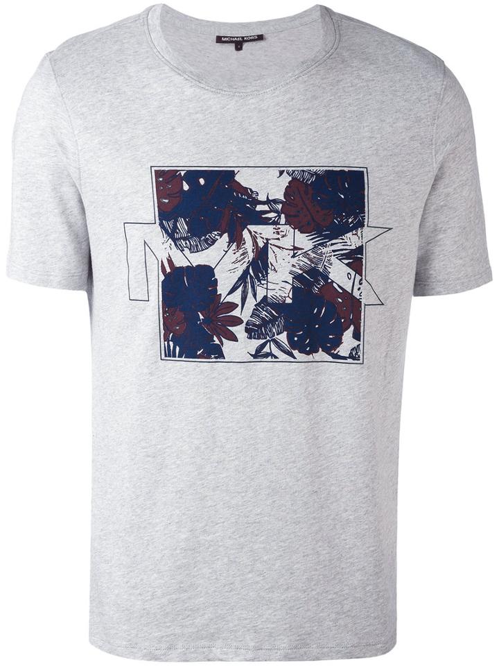 Michael Kors - Palm Graphic T-shirt - Men - Cotton - L, Grey, Cotton