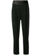 Emporio Armani Pleated Waistband Trousers - Black