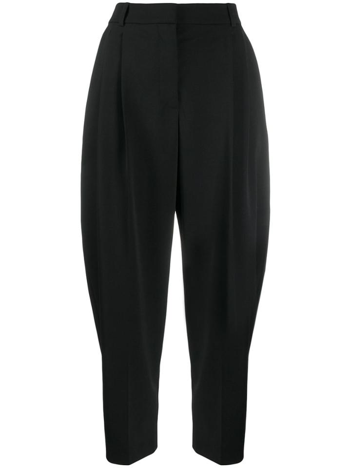 Stella Mccartney Tapered-leg Cropped Trousers - Black