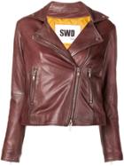 S.w.o.r.d 6.6.44 Zipped Leather Jacket - Brown