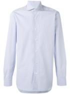 Barba - Checked Classic Shirt - Men - Cotton - 38, Blue, Cotton