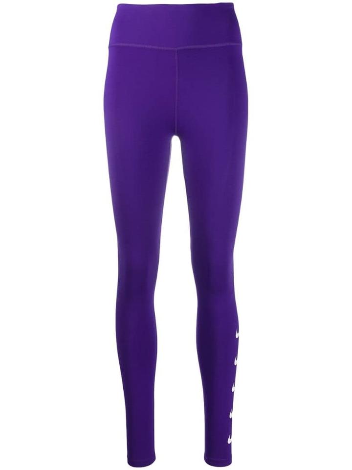Nike Swoosh Running Leggings - Purple