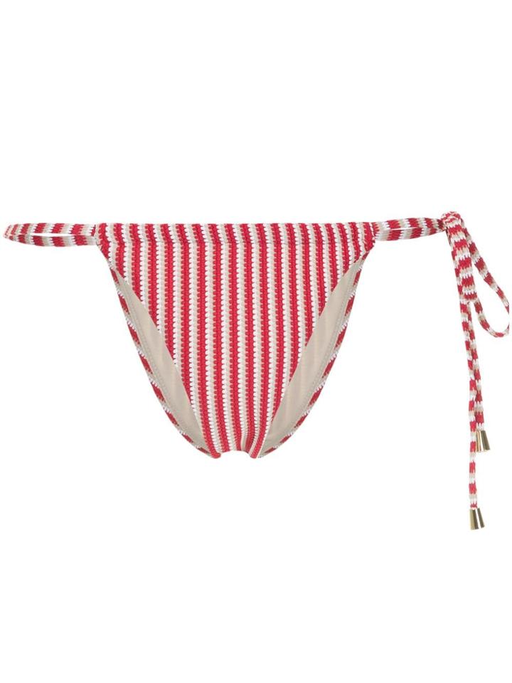 Peony Poolside String Pant - Red