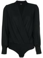 Elisabetta Franchi V-neck Body Suit - Black