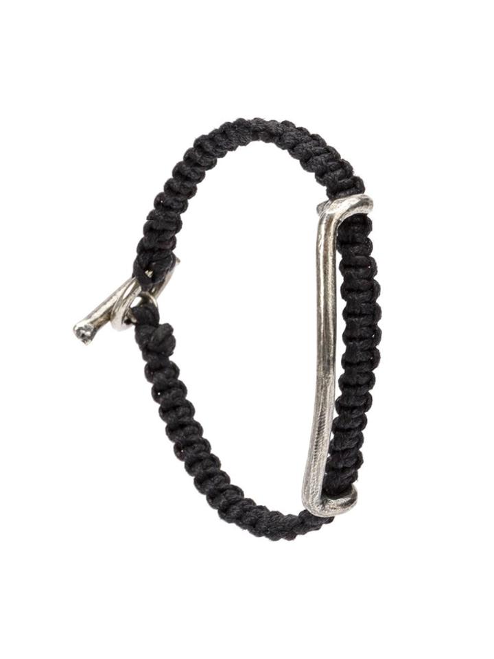 Tobias Wistisen Side Bar Macrame Bracelet - Black