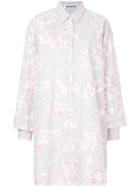 Mikio Sakabe Contrast Floral Print Shirt - Pink & Purple