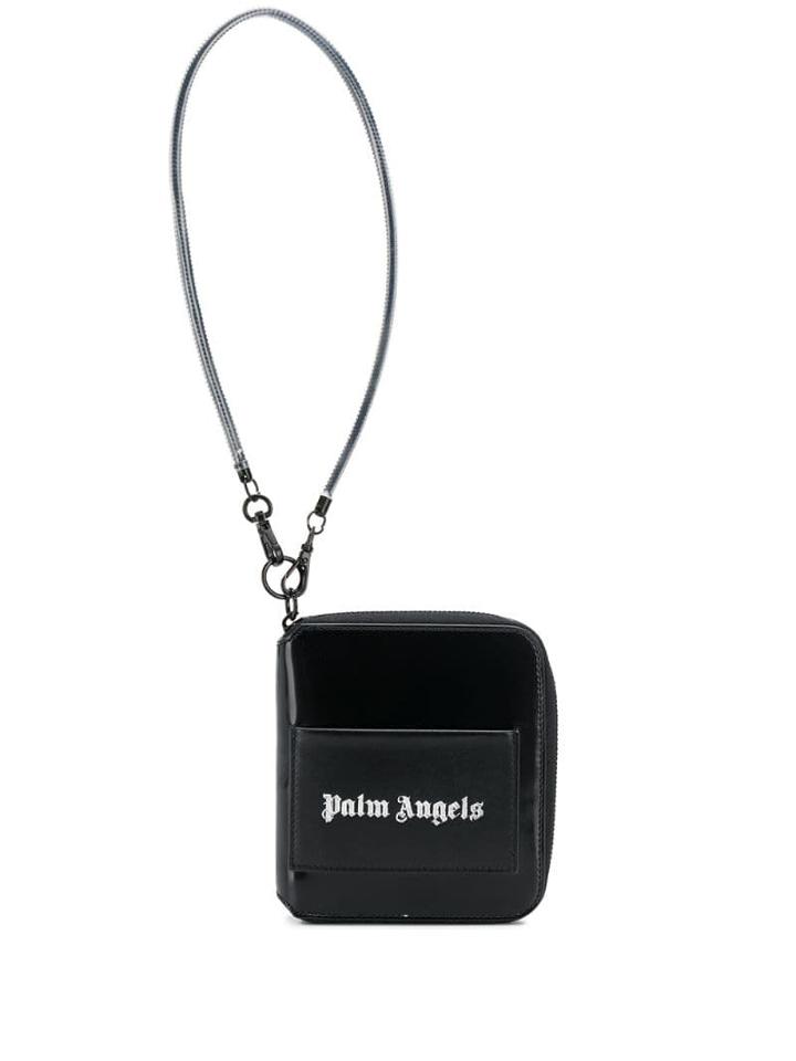 Palm Angels Strap Zipped Wallet - Black