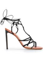 Francesco Russo Braided Sandals - Black