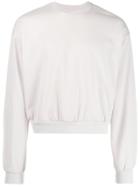 Wwwm Back Logo Cropped Sweatshirt - Grey