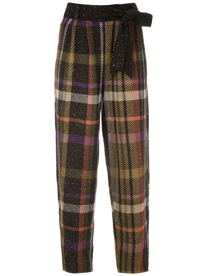 Cecilia Prado Florença Checked Trousers - Black