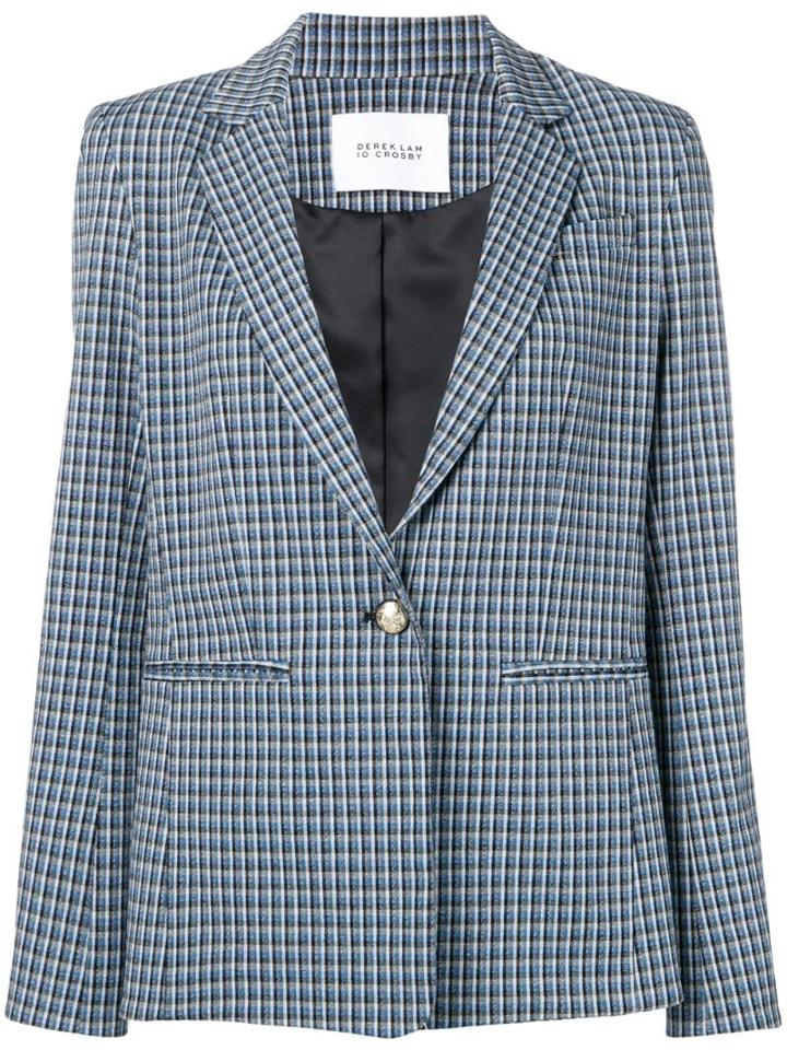 Derek Lam 10 Crosby Mouline Check Bowery Blazer - Blue