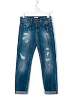 Msgm Kids Ripped Detail Jeans, Boy's, Size: 14 Yrs, Blue