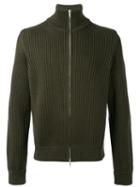 Ribbed Zip-up Cardigan - Men - Wool - L, Green, Wool, Maison Margiela