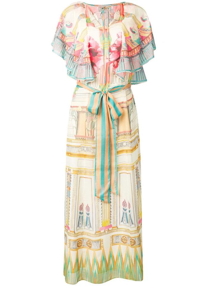 Temperley London Athena Printed Kaftan Dress - Neutrals