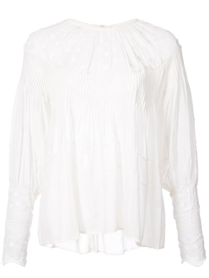 Ulla Johnson Embroidered Blouse - White
