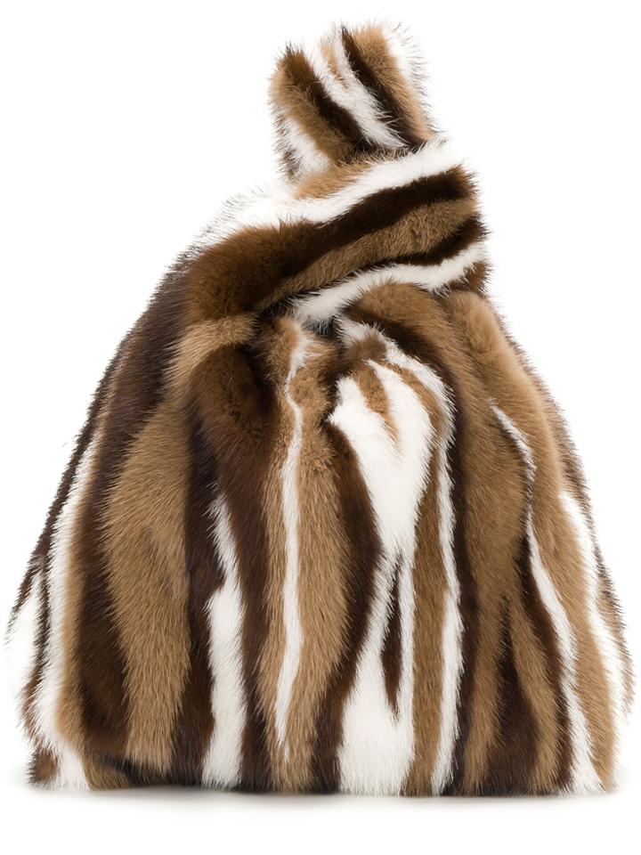 Simonetta Ravizza Furrissima Flame Tote - Brown
