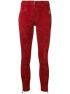 Arma High-waisted Skinny Trousers - Red
