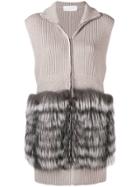 Fabiana Filippi Sleeveless Knit Coat - Grey