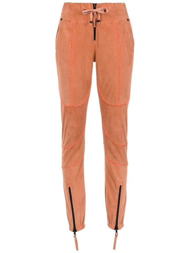 Andrea Bogosian Leather Skinny Trousers - Nude & Neutrals