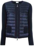 Moncler Knitted Panel Jacket, Women's, Size: Xs, Black, Polyamide/goose Down