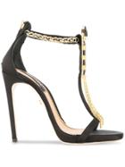 Dsquared2 Open Toe Embellished Sandals - Black