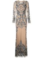 Zuhair Murad - Embellished Nude Effect Gown - Women - Silk/polyamide - 42, Beige, Silk/polyamide