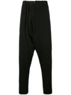 A New Cross - Drop Crotch Pants - Men - Cotton - S, Black, Cotton