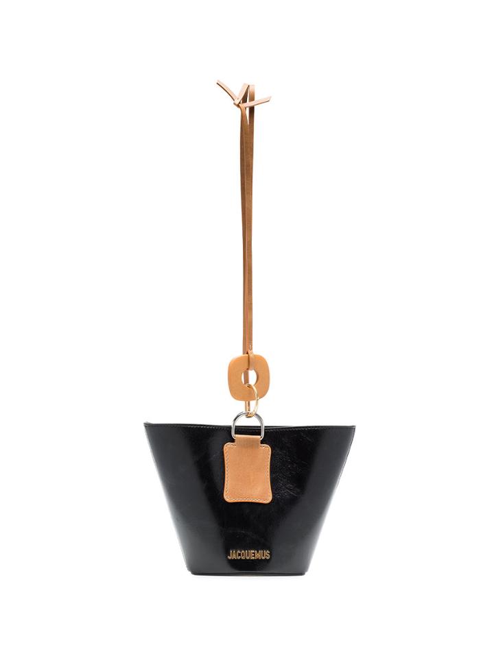 Jacquemus Black Le Sac Praia Leather Bucket Bag