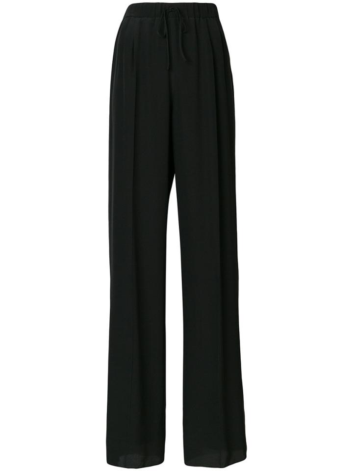Max Mara Crêpe De Chine Trousers - Black