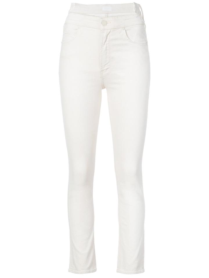 Mother High-waist Skinny Jeans - White