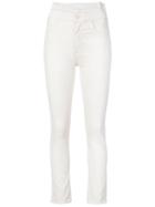 Mother High-waist Skinny Jeans - White