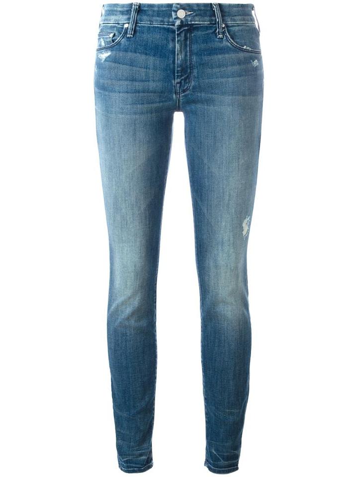 Mother - 'the Looker' Jeans - Women - Cotton/spandex/elastane - 25, Blue, Cotton/spandex/elastane