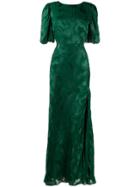 Saloni Embroidered Gown - Green