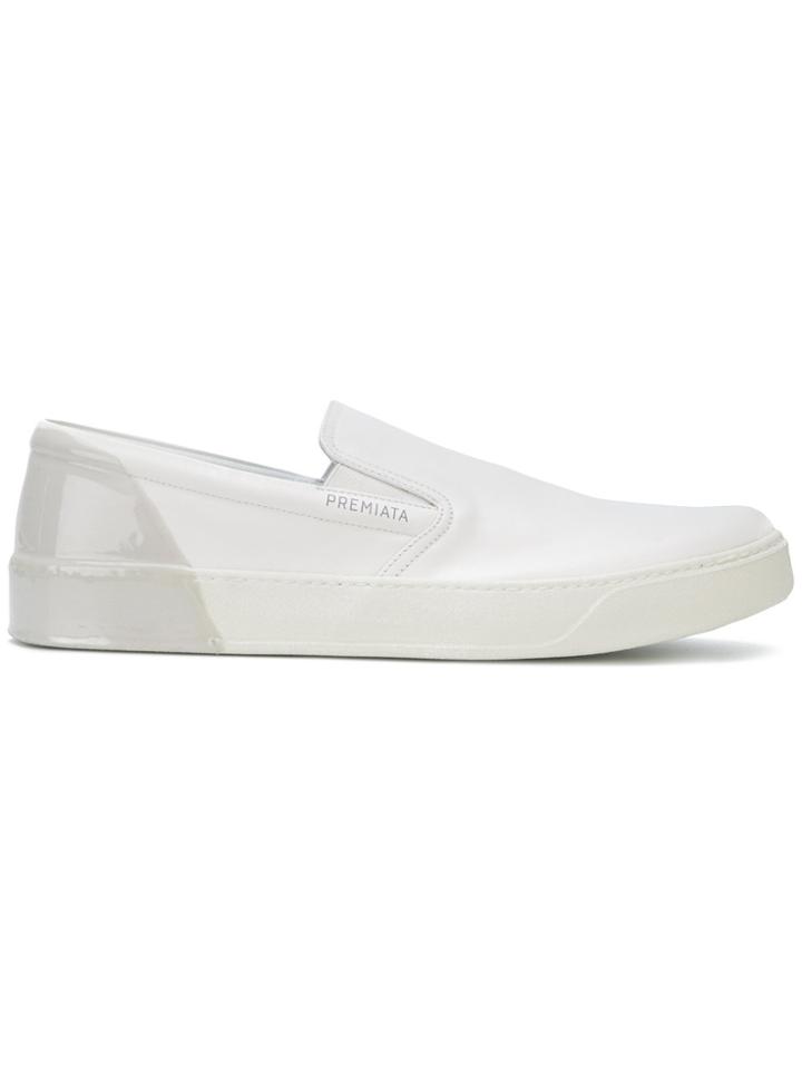 Premiata Elasticated Panel Sneakers - White