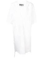 Mm6 Maison Margiela Hooded Shirt Dress - White