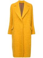 Des Prés Single-breasted Fitted Coat - Yellow