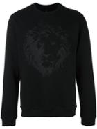 Versus Lion Print Sweatshirt, Men's, Size: Large, Black, Cotton