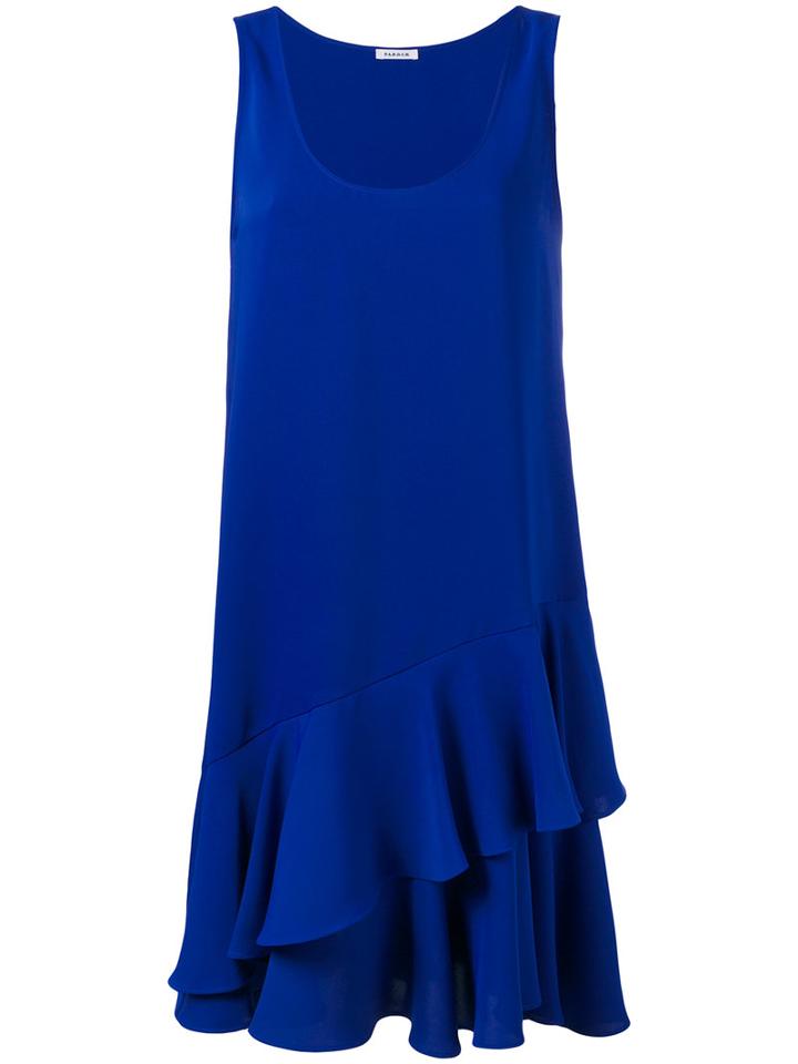 P.a.r.o.s.h. - Sleeveless Ruffle Hem Dress - Women - Polyester - L, Women's, Blue, Polyester